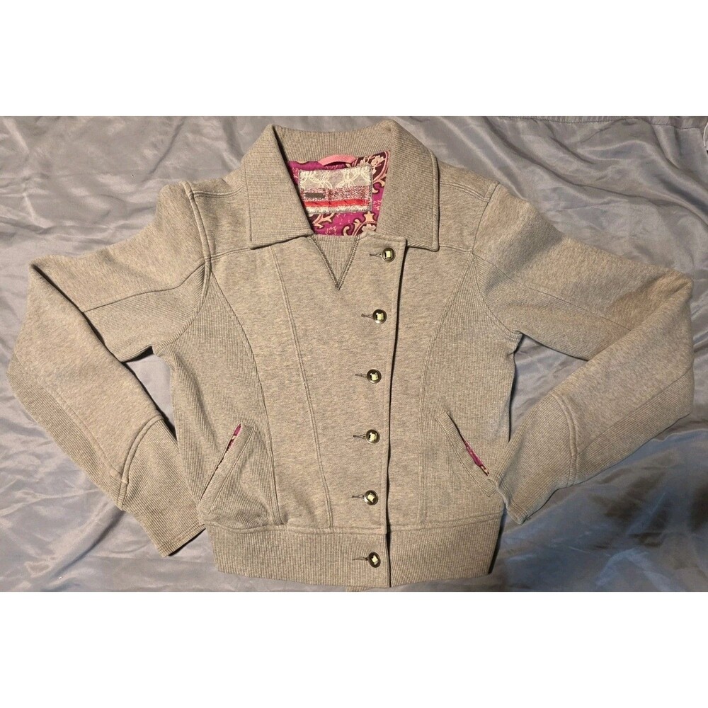 Free People Military Moto Jacket Blazer M Knit Y2K Boho